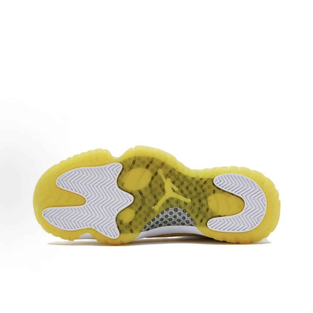 Jordan Air Jordan 11 Low "Yellow Snakeskin" – Women's Retro Basketball Shoes, Low-Top, White/Yellow