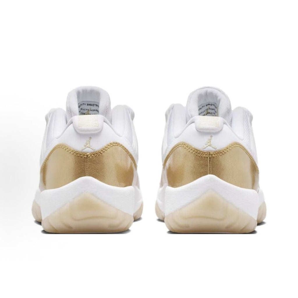 Jordan Air Jordan 11 "Mother's Day" – Comfortable, soft, stylish, minimalist, and versatile; a classic low-top retro basketball sneaker for women, in white and gold.