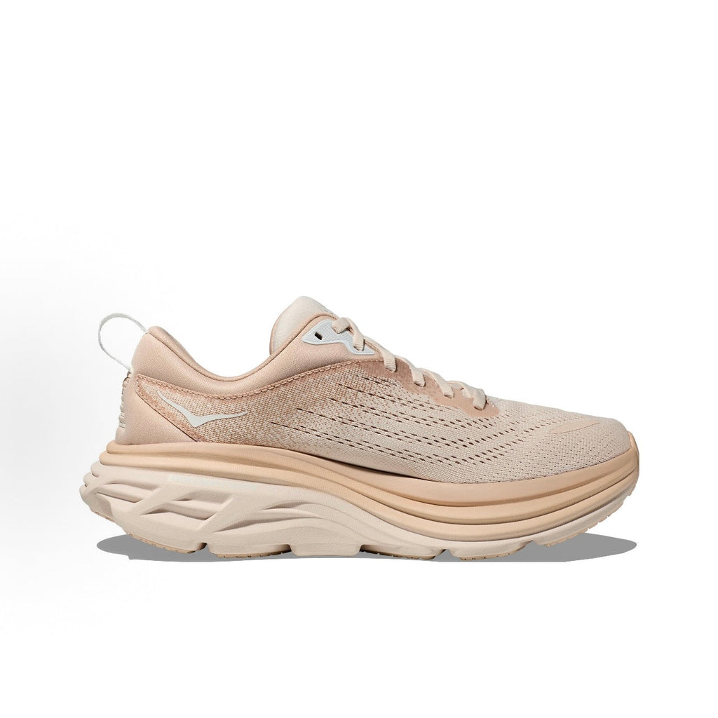 HOKA ONE ONE Bondi 8 Men's Low-Top Running Shoes – Versatile and Comfortable, Featuring Textile and Synthetic Leather for Support and Balance – Quicksand Colorway